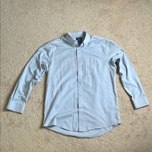 Stafford Blue Casual Button Down Shirt Long Sleeve